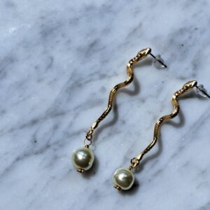 year of the snake earrings IVORY