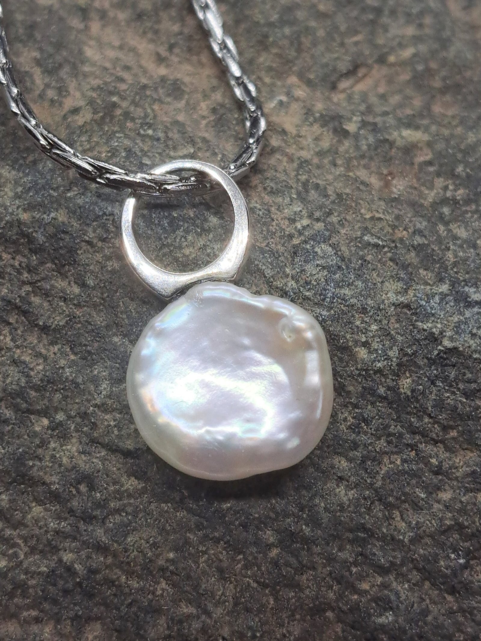 me on life coin pearl pendant